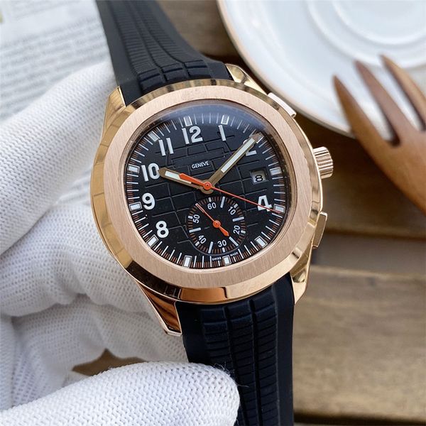 Men rel￳gios de luxo de 40 mm Cristal de safira atrav￩s de vidro Data autom￡tica Data de exibi￧￣o Movimento CH28520C Designer Wristwatch Wholesale Retail
