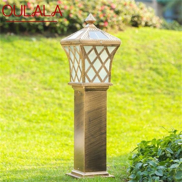 

lawn lamps oulala outdoor solar light retro garden lamp fixture led waterproof decorative for home courtyard