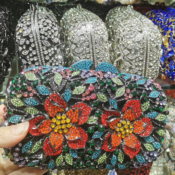 

gift multicolored crystal diamond evening bag shopping tote party prom ladies clutches purses female handbags
