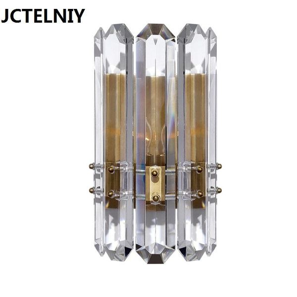 

wall lamp creative crystal art fashion design villa bedroom bedside light