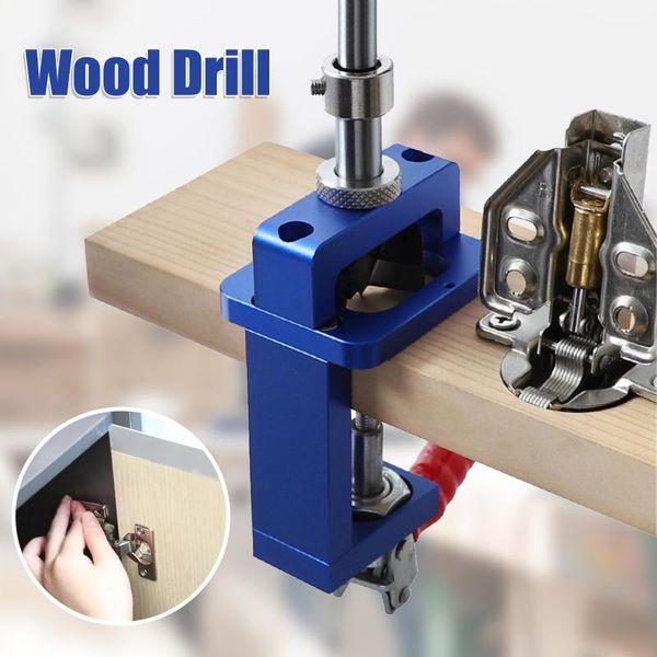 

professional hand tool sets 35mm cup style hinge jig- boring hole drill guide + bit wood cutter carpenter woodworking diy tools puncher loca