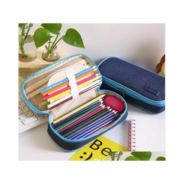 

korea multifunction school pencil case & bags large capacity canvas pen curtain box for boy students gifts s jllvsj lucky2005
