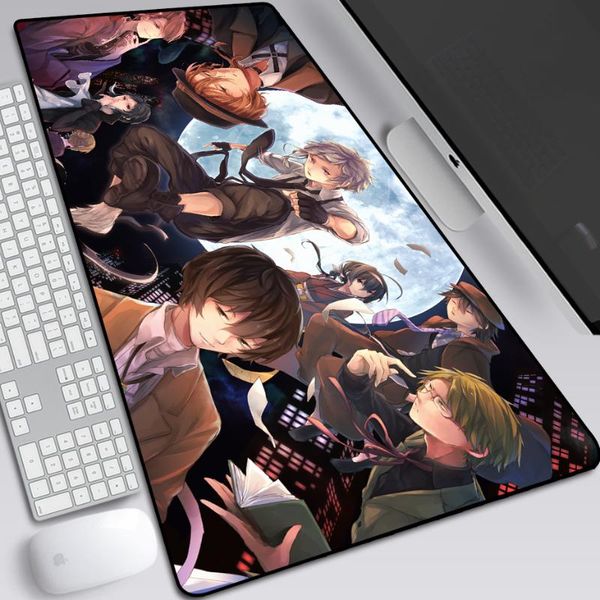 

mouse pads & wrist rests anime bungo stray dogs large pad mat computer gamer locking edge mousepad keyboard mice 30x80cm