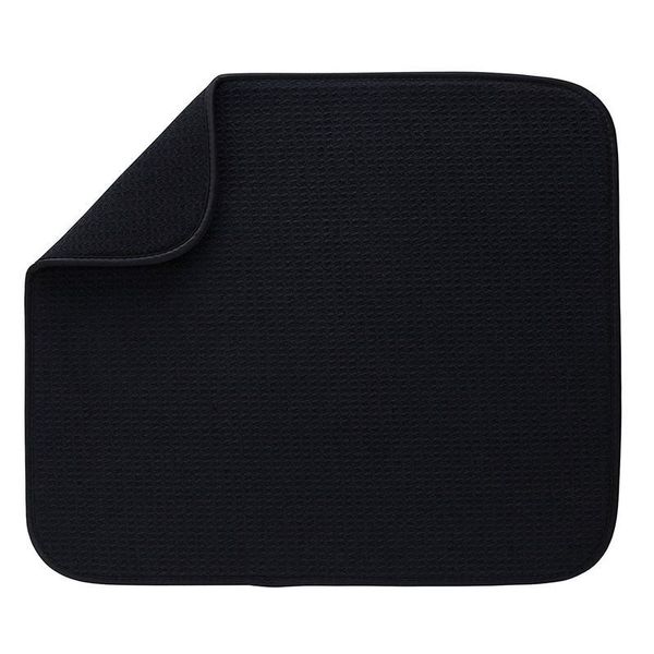 

table runner microfiber placemat tableware pad fork drain dry pad(black)