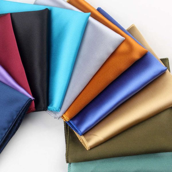 

british solid square men's suit pocket korean dress chest handkerchief fashion, White