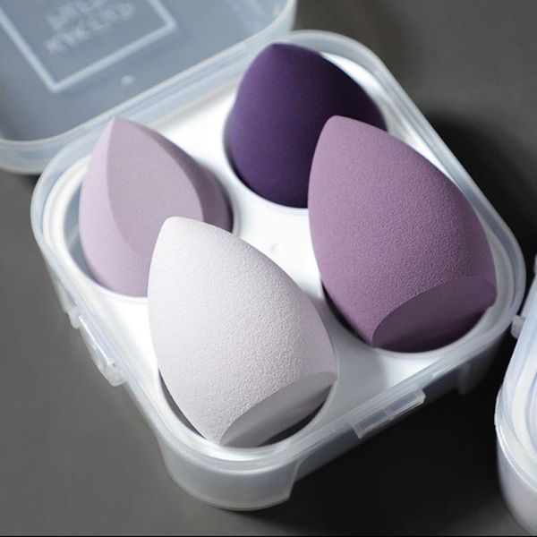 

sponges, applicators & cotton sponge for makeup with box foundation powder blush make up tool kit egg cosmetic puff holder