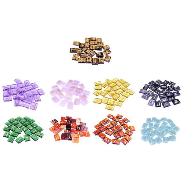 

decorative objects & figurines 25x natural stone rune viking set amulet crediff crystals reiki divina rectangular stones burattate