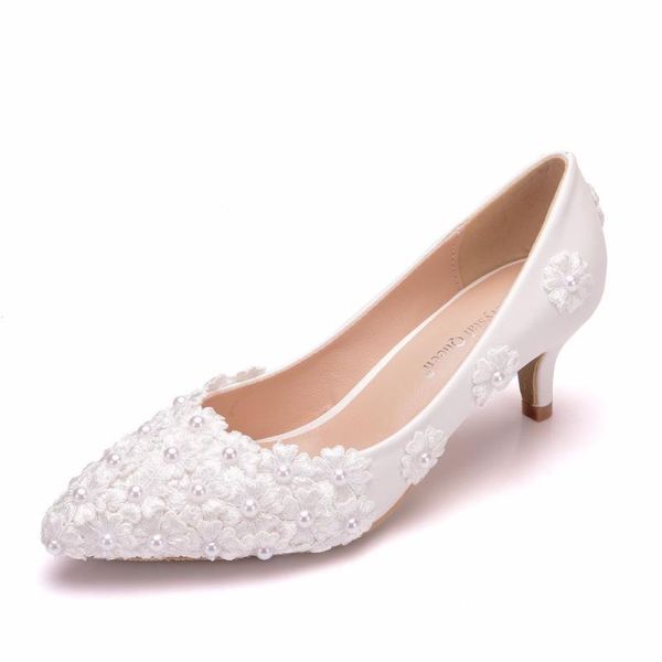 

dress shoes women's wild white beading flowers high heels wedding bridal pumps women party and evening, Black
