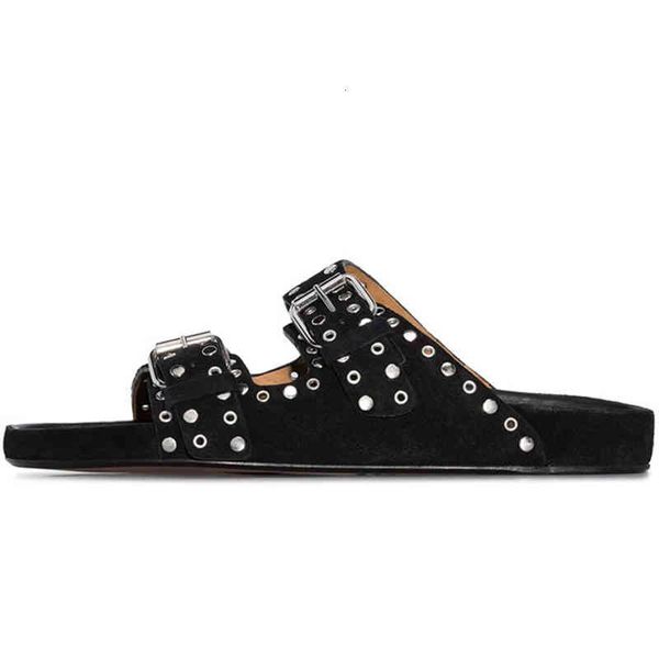 

dress shoes summer new buckle rivets slippers women thick-soled leather sandals female casualÂ sandalias de las mujeres 6aod, Black