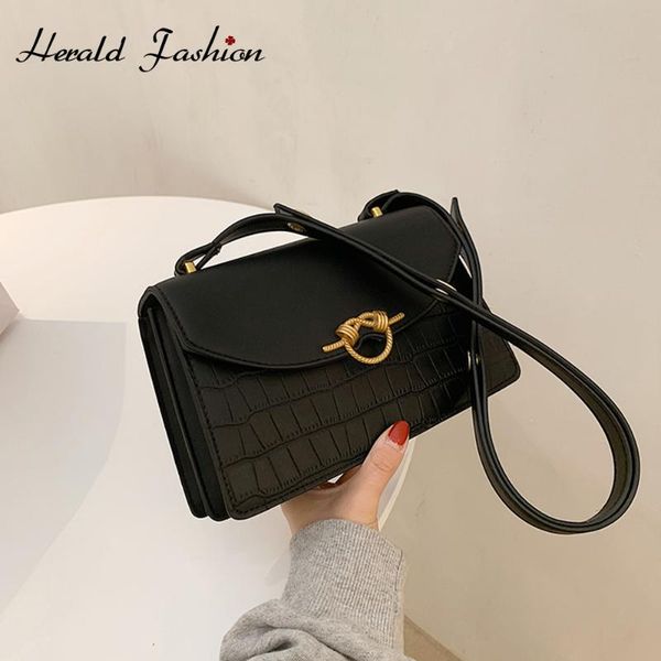 

crocodile pattern shoulder bag for women 2021 pu leather armpit bag simple crossbody designer messenger lady handbag