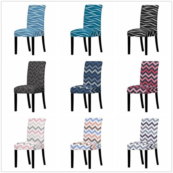 

chair covers stripe printed elastic cover spandex slipcovers for dining room wedding banquet el