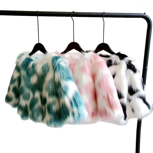 

jackets artificial fur warm coats age for 9m - 10 yrs baby girls cute dots long sleeve autumn winter children clothes kids outwears1, Blue;gray
