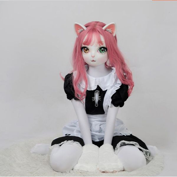 

party masks (hd04) quality handmade female cat girl resin half head cosplay japanese role play bjd kigurumi mask crossdresser doll