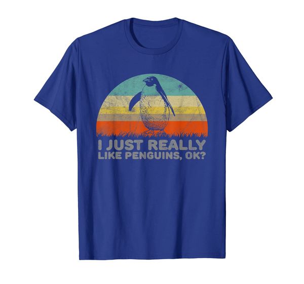 

i just really like penguins ok funny t-shirt, White;black