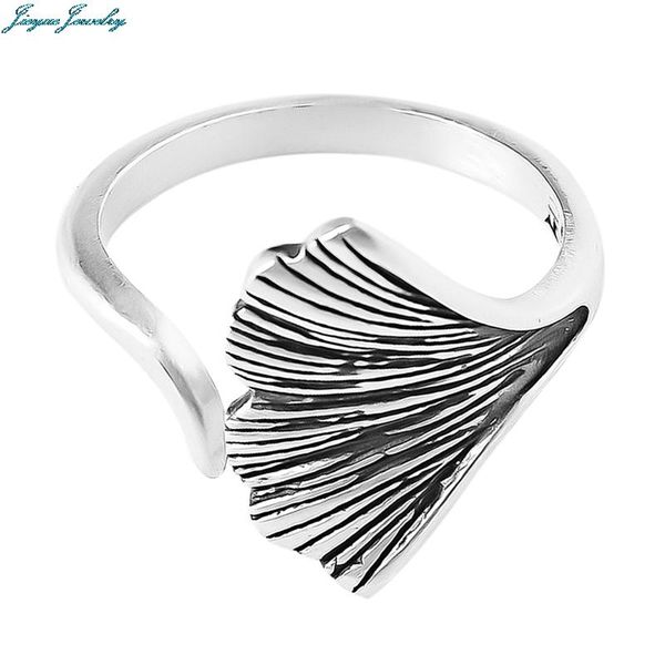 

wedding rings silver color feather exaggerated jewelry creative vintage punk ginkgo leaves party accessories gifts, Slivery;golden