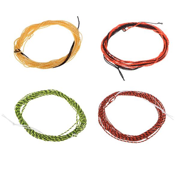 

braid line 11ft tenkara super strong fishing hand-woven tapered leader replacement tackles orange/black/yellow/gold