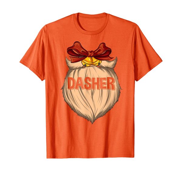 

santa reindeer dasher xmas group costume funny gift t-shirt, White;black