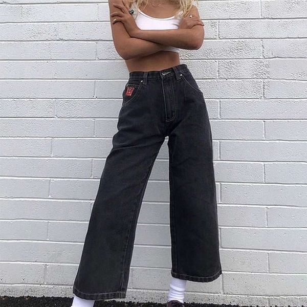 

embroidered slim pants, Blue