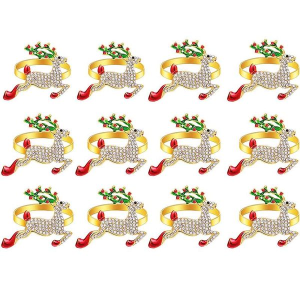 

napkin rings christmas deer holder for party home table cloth napkins decoration