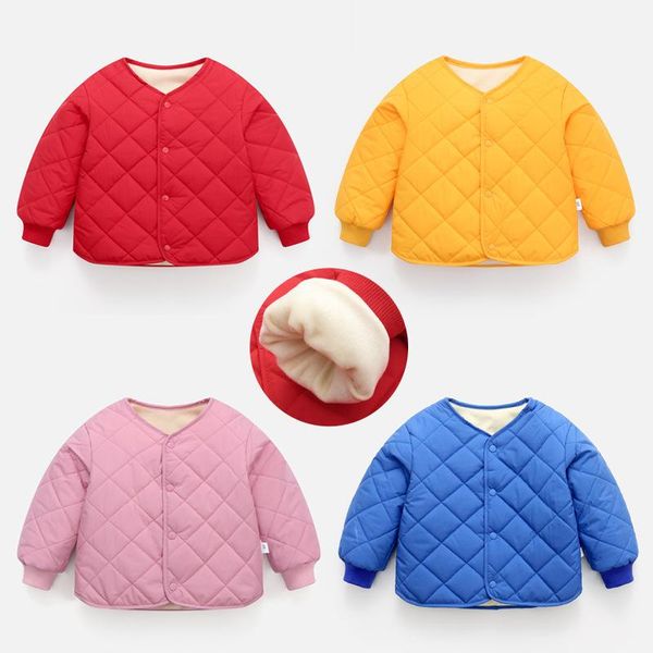 

down coat menoea 2021 casual coats for baby boys girls clothes winter warm solid color jacket born outerwear o-neck 0-5y, Blue;gray