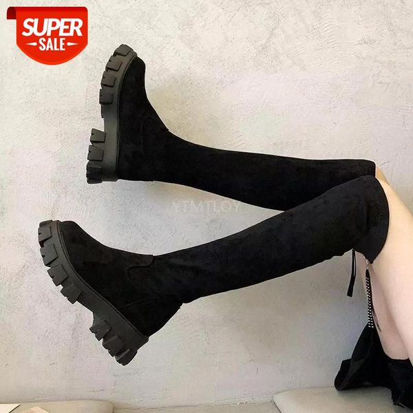 

large size 35-40 winter keep warm over the knee boots fashion patent leather black color women zipper botas altas mujer #7g9e