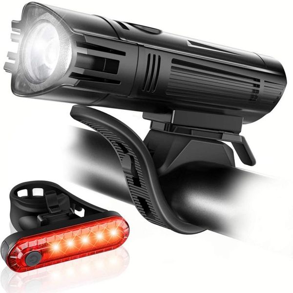 

bike lights 2021 bicycle front light set rear led headlight usb rechargeable lamp cycling safety warning taillight