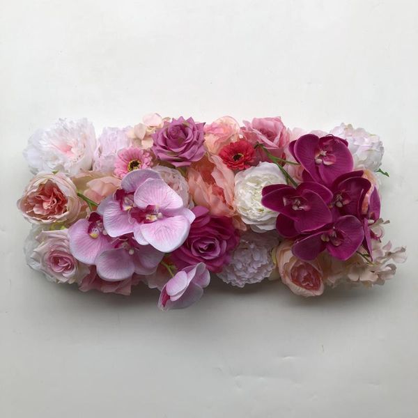 

decorative flowers & wreaths artificial flowerwall rose orchids pink peony fake runner for wedding party backdrop decoration