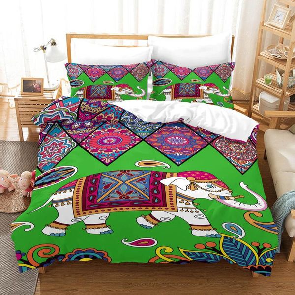 

bedding sets animal set duvet cover bohemian african tribal elephant bedspreads for adults kids mandala bed drop