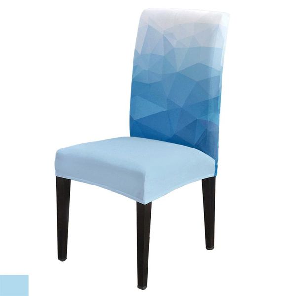 

chair covers dining room cover triangle color block blue gradient table chairs for kitchen tablecloth home decor