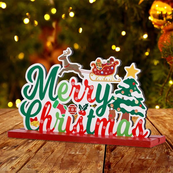 

christmas decorations christmas elk ornaments wooden deskdecorations decorate