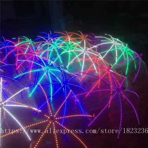 

party decoration colorful led luminous rain umbrella glowing gift event halloween light flash night protection