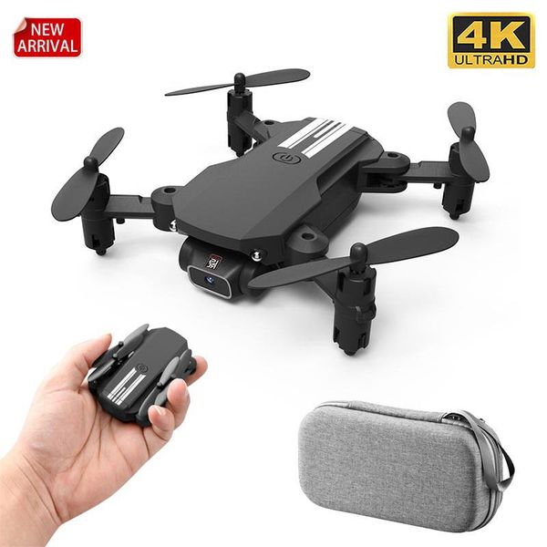 

2021 new mini drone 4k 1080p hd camera wifi fpv air pressure altitude hold black and gray foldable quadcopter rc dron toy