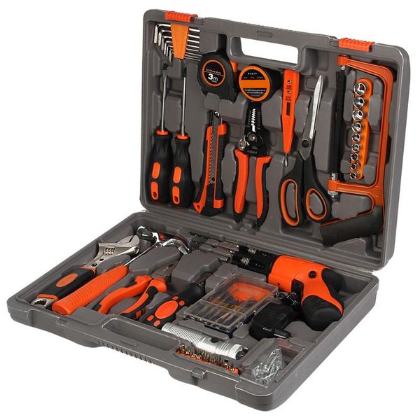 

professional hand tool sets sd-013 82 pieces household toolbox organizer plumber repair suit combination complete chromium vanadium steel