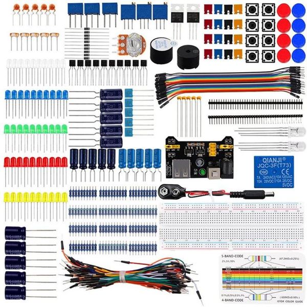 

diy electronics basic starter kit breadboard jumper wires resistors buzzer for arduino r3