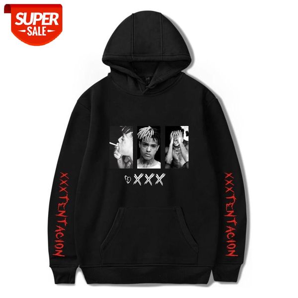 

hombre sudaderas con capucha pop rapper xxxtentacion men women hoodie hip hop streetwear hoodies cotton fleece sweatshirt #hk1w, Black