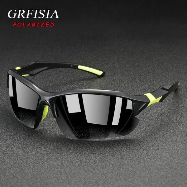 

sunglasses grfisia fashion sport style polarized men outdoor travel fishing tac lens sun glasses lightweigh half frame goggles, White;black