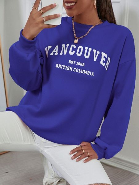 

drop shoulder letter graphic sweatshirt r0l4#, White;black