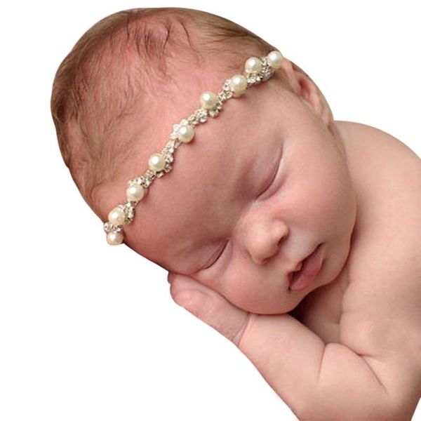 

hair accessories baby girls boys pearl headband hairband ties phtography props diademas pelo great, Slivery;white