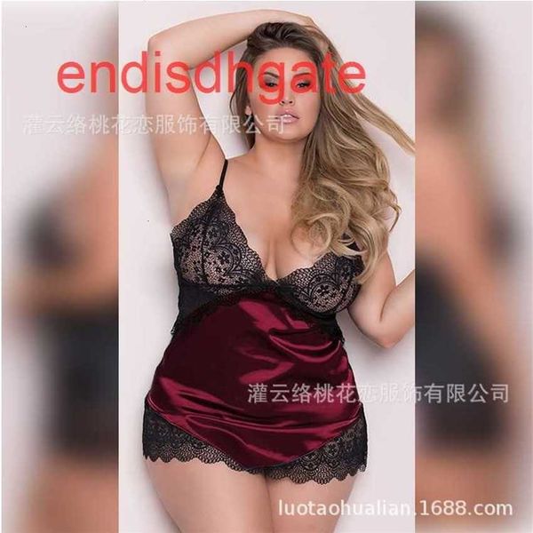 

factoryrjlbhome large lace size multi color nightdress lingerie, Black;white