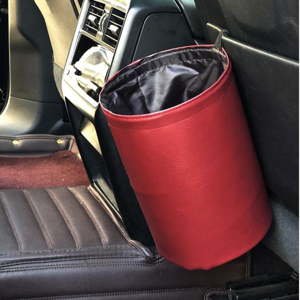 

other interior accessories leather trash bin car supplies multifunctional mini folding waterproof