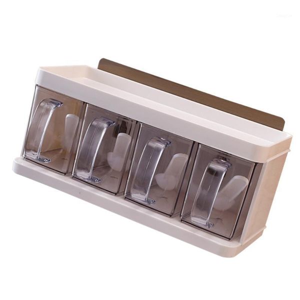 

storage bottles & jars household seasoning box set multi-functional condiment rack organizer holder shelf