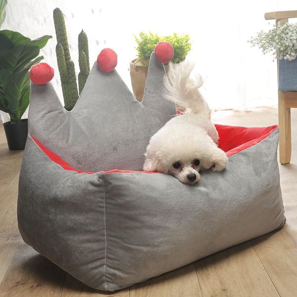 

kennels & pens fully removable and washable dog kennel cat kennet red pet winter thicken deep warm large bed house soft nest