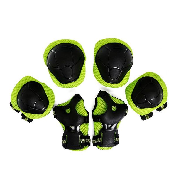 

elbow & knee pads skateboard kneelet guard gear pad child for skating basketball sport 6 stuks/set man women kid, Black;gray