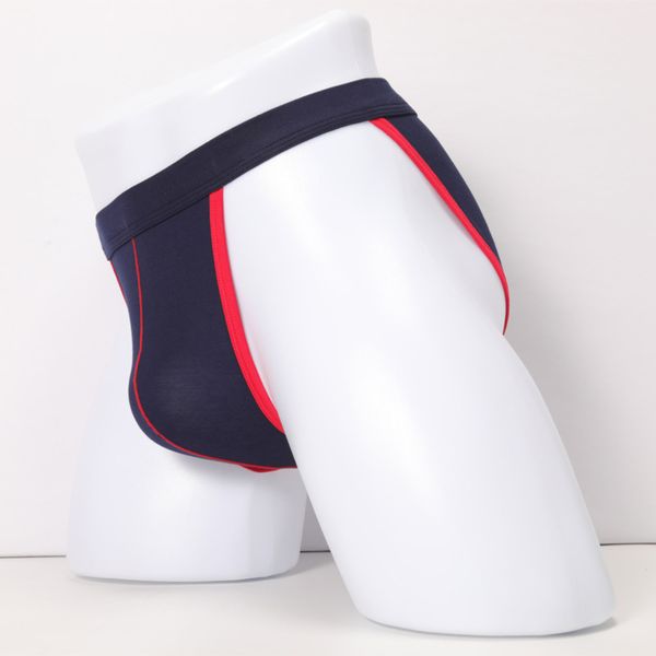 

men's underwear high fork briefs middle waist modal breathable sexy, Black;white