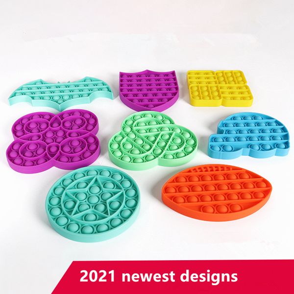 

2021 push pop pop bubble sensory fidget toy among us autism special needs stress reliever it squeeze sensory toy kids family friends