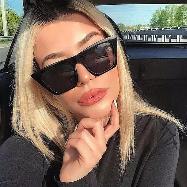 

fashion sunglasses women square cat eye design female cool vintage black oculos de sol feminino nbsp, White;black