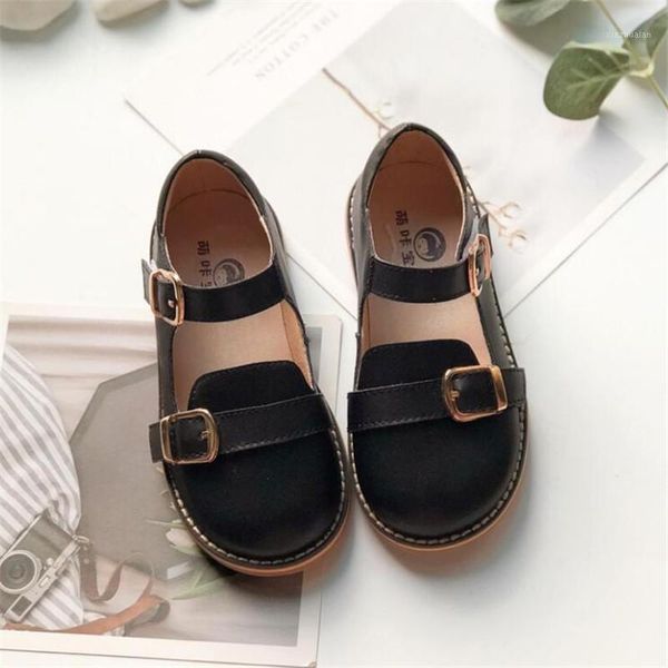 

flat shoes baby girl genuine leather for girls soft bottom party dress dance children princess wedding1, Black;grey