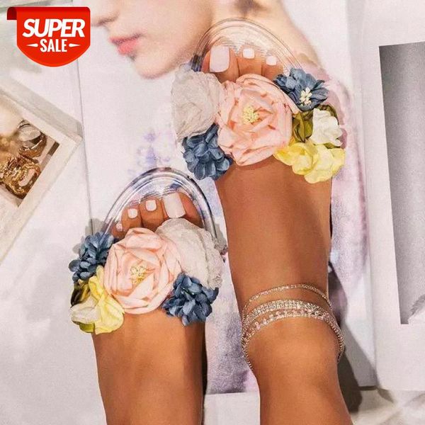 

woman slippers flip flops summer sandals flower shoes pvc zapatillas mujer casa sapatos femininos flat slippers #302m, Black