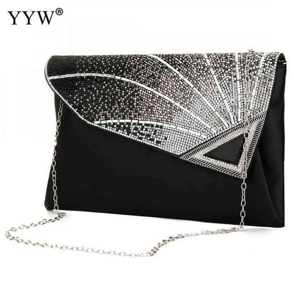 

women clutch bag luxury leather elegant envelop flap crossbody s female evening party clutches bolso diamond 210809