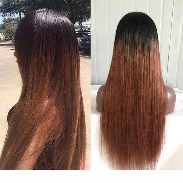 

t1b 30 130% density ombre human hair wig glueless lace front human hair wigs glueless lace front human hair wigs for black woman, Black;brown